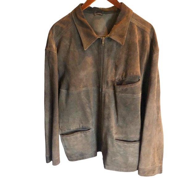 Italian Brown Suede Jacket - Picture 1 of 9